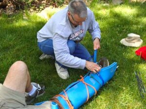Boy Scout Wilderness First Aid course in Coloma, CA