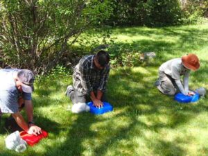 Wilderness first aid course with boy scouts in coloma