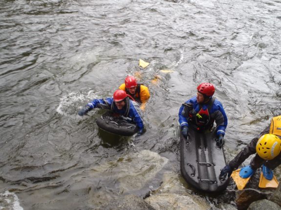 river board used for swiftwater rescue